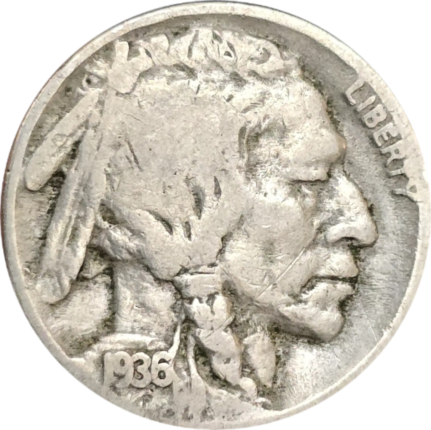 سکه آمریکا 5 سنت آمریکا سرخپوست بوفالو 1936